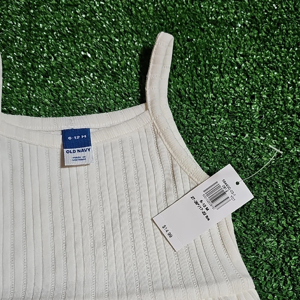 Old Navy Ivory Ruffle Bodysuit 6-12M